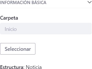 Pantalla de Información básica