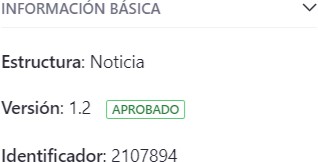 Pantalla de Información básica