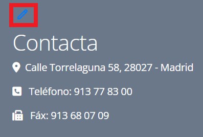 Edición de información de contacto