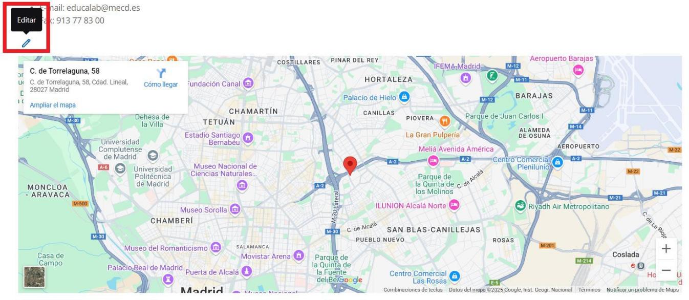 Pantalla de Localización